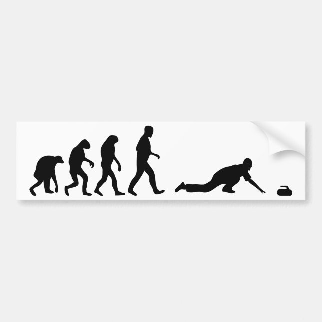 curling evolution bumper sticker (Front)