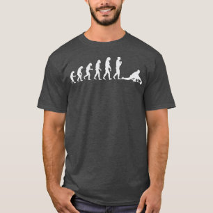 Curling Evolution Cute Curler Player Winter T-Shirt