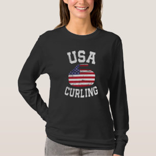 Curling For Men Women Curling Players Usa 1 T-Shirt