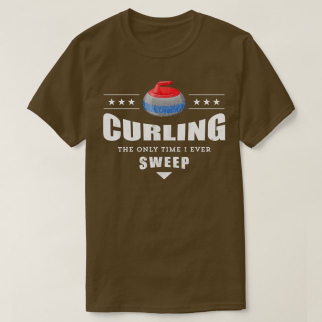 Curling Funny Sweep Curling Team Gift T-Shirt (Design Front)