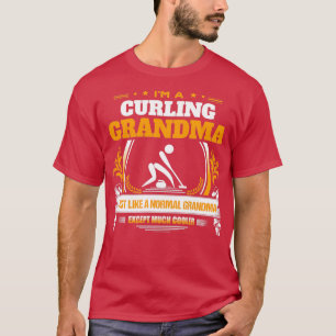 Curling Grandma Christmas Gift or Birthday Present T-Shirt