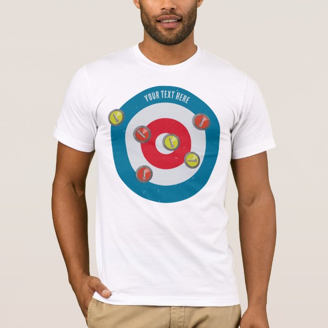 curling House and curling stones top view (Front)