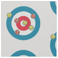 curling House and curling stones top view