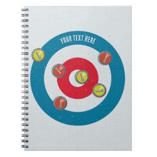 curling House and curling stones top view Notebook