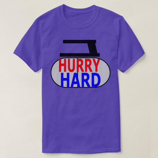 Curling Hurry Hard T-Shirt (Design Front)