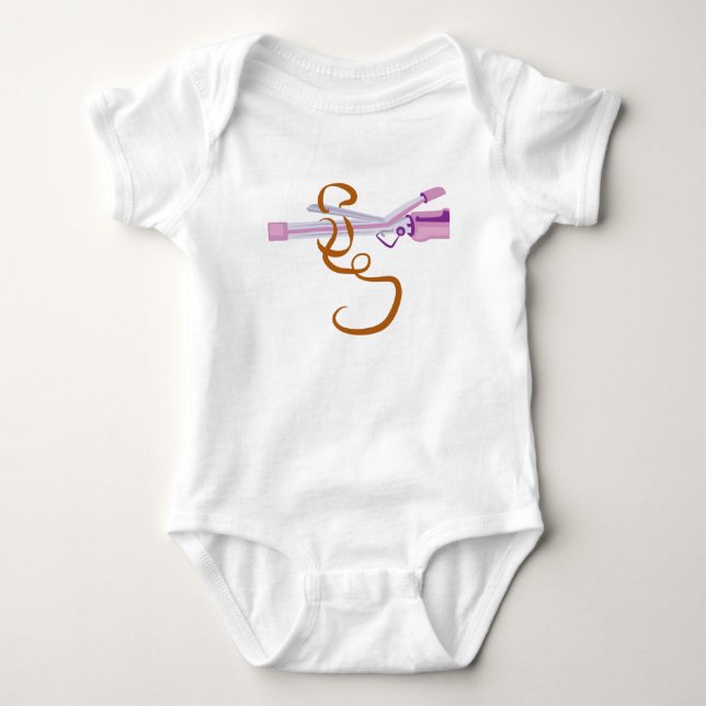 Curling Iron Baby Bodysuit (Front)