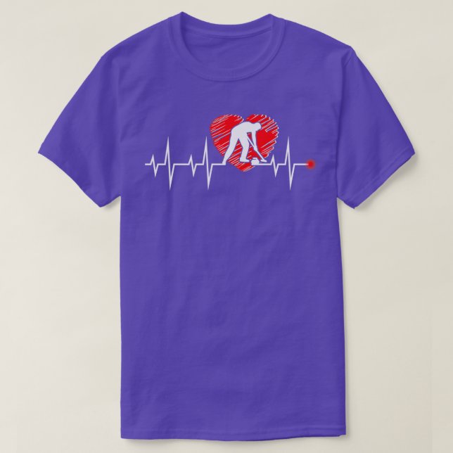 Curling is my Heartbeat T-Shirt (Design Front)