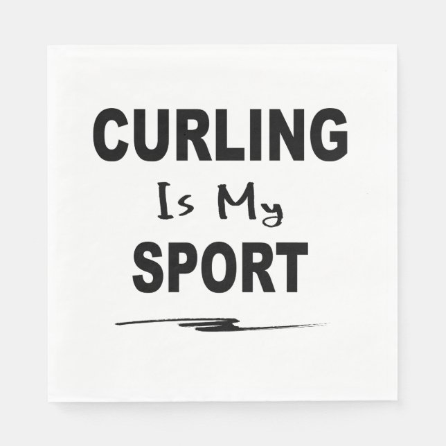 Curling is My Sport Paper Napkins (Front)