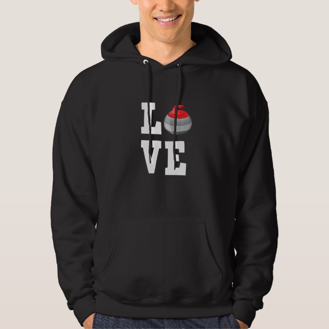 Curling Love Curler Winter Sports Hoodie (Front)