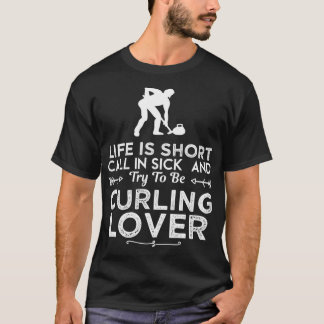 Curling Lover Funny Design For Gift 2 T-Shirt