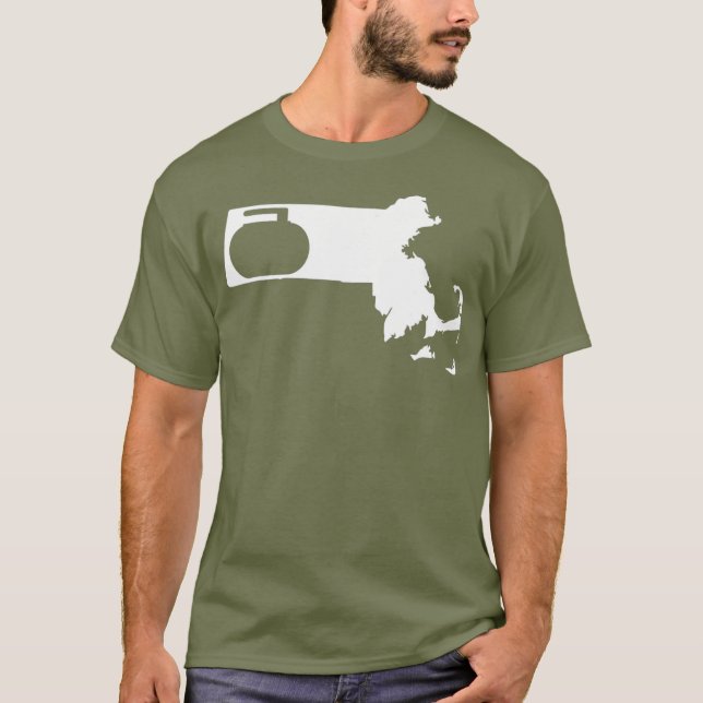 Curling  Massachusetts T-Shirt (Front)