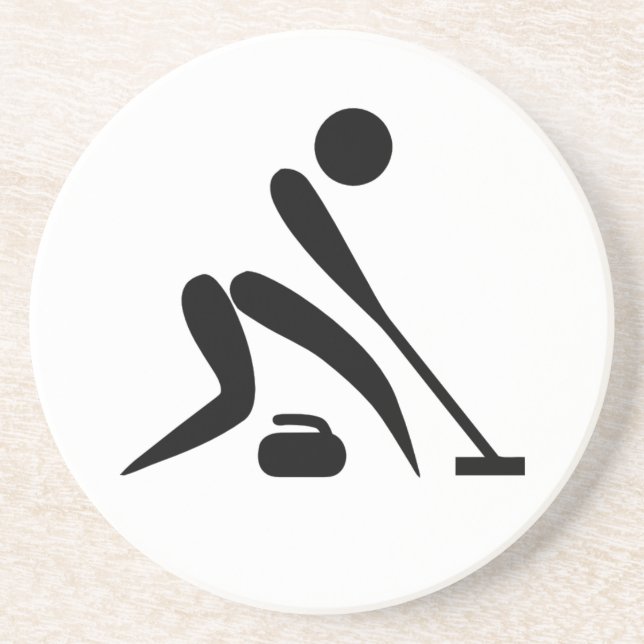 Curling Pictogram Coaster (Front)