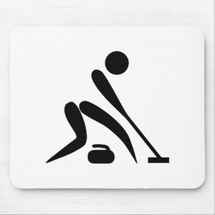 Curling Pictogram Mouse Mat