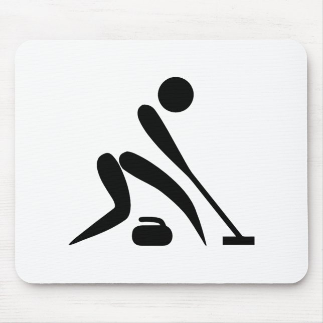 Curling Pictogram Mouse Mat (Front)