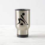 Curling Pictograph Travel Mug<br><div class="desc">Curling Pictograph Stainless Steel Travel Mug</div>