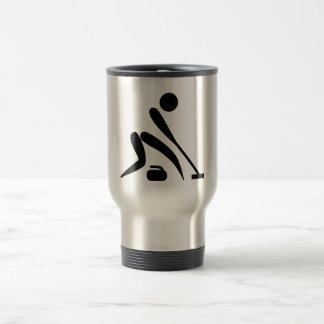 Curling Pictograph Travel Mug