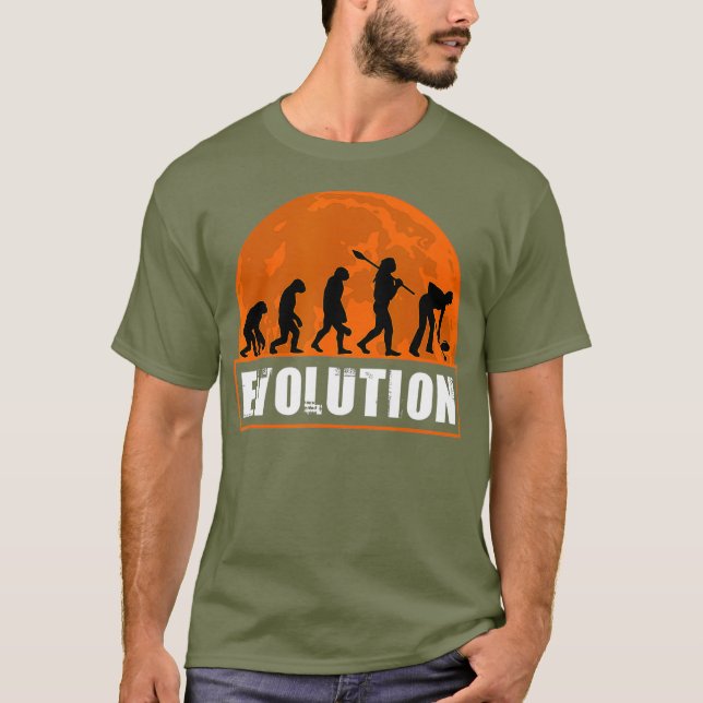 Curling Player Funny Curler Human Evolution T-Shirt (Front)