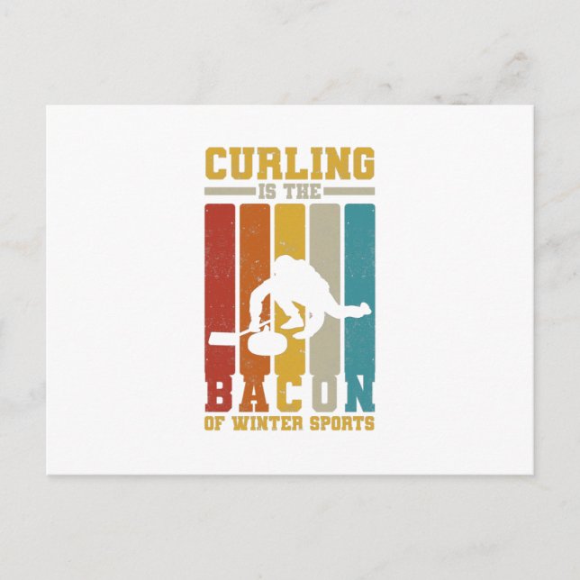 Curling Players Postcard (Front)