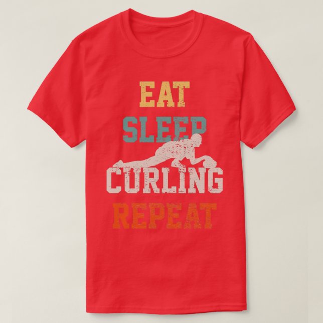 Curling Retro 1 T-Shirt (Design Front)