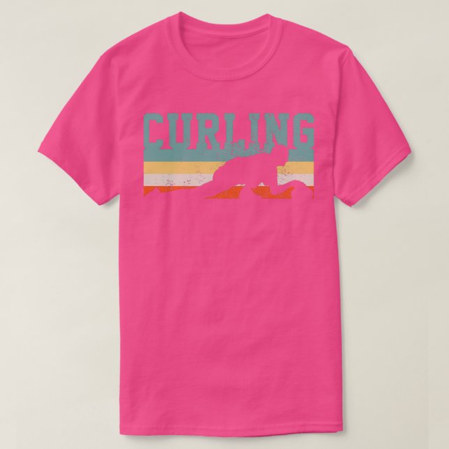 Curling Retro T-Shirt (Design Front)