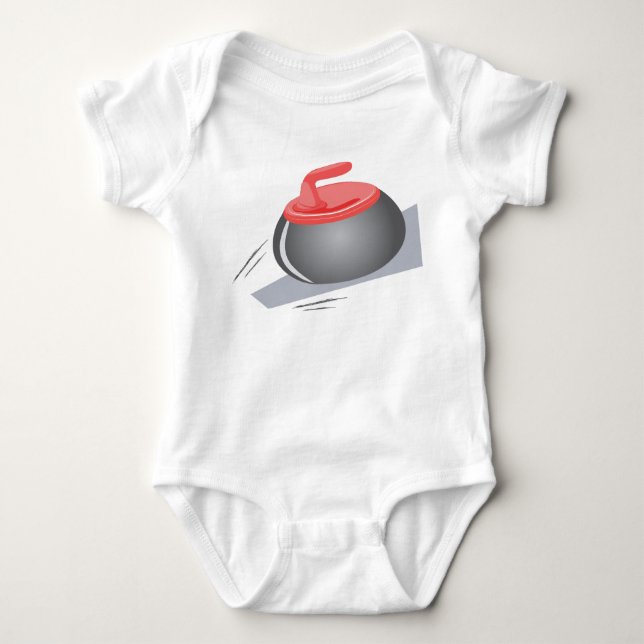 Curling Rock Baby Bodysuit (Front)