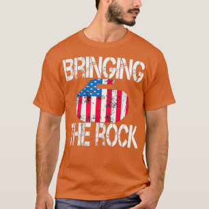 Curling Rock  US Flag Stone Curler for Curling T-Shirt