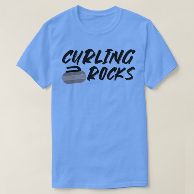 Curling Rocks 1 T-Shirt (Design Front)