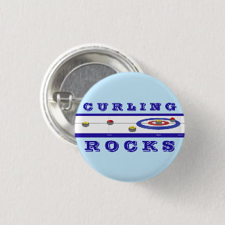 Curling Rocks 3 Cm Round Badge