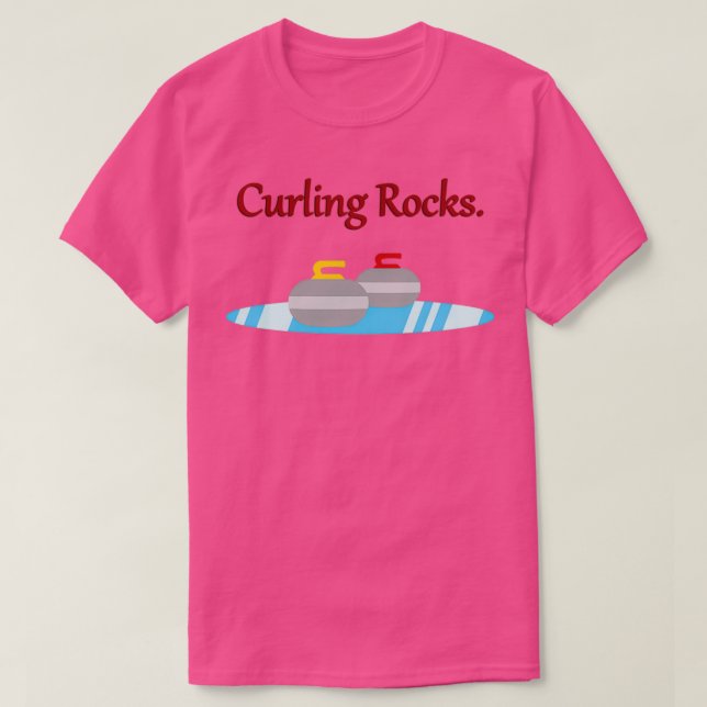 Curling Rocks 3 T-Shirt (Design Front)