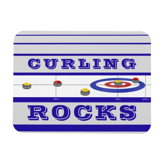 Curling Rocks Magnet (Horizontal)