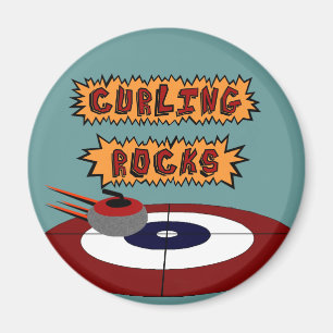 Curling Rocks Magnet