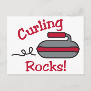 Curling Rocks Postcard