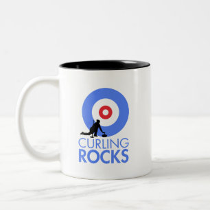 Curling Rocks Two-Tone Coffee Mug