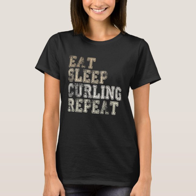 Curling saying outfit curling curling player T-Shirt (Front)