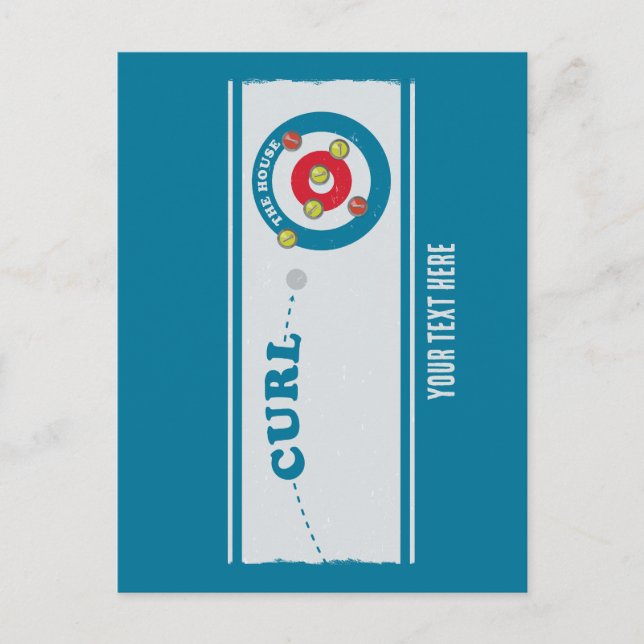 Curling sheet Curling stones Postcard (Front)