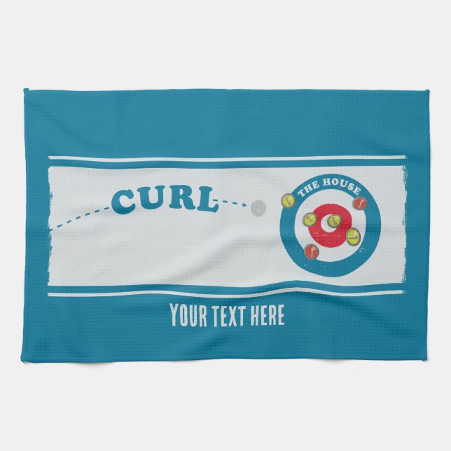 Curling sheet Curling stones Tea Towel (Horizontal)