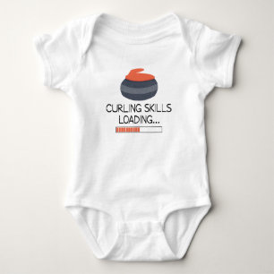 Curling Skills Loading - Curling Ice Baby Bodysuit