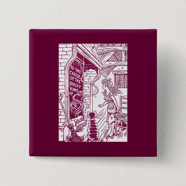 Curling Smoke Reveals Mysterious Door 15 Cm Square Badge (Front)