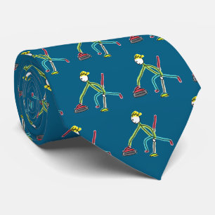 Curling Stickman Tie