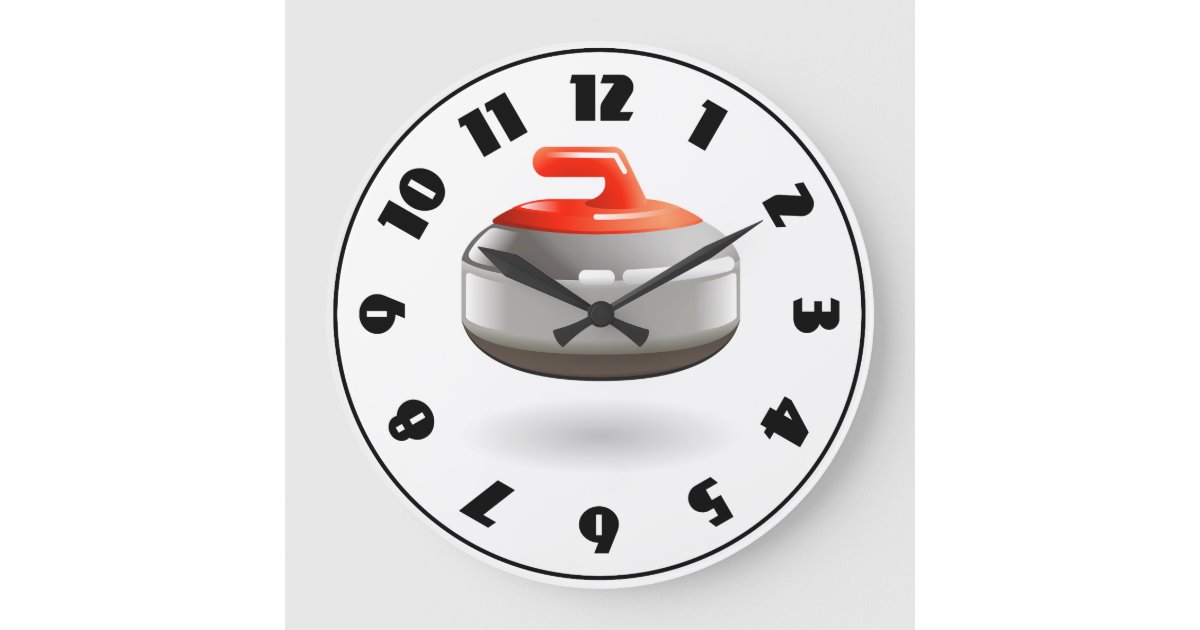 Curling Stone Clock | Zazzle