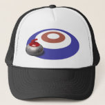 Curling Stone hat<br><div class="desc">The great winter sport of curling. Grab a stone and a broom and hit the ice. Sweep your way down to the target.</div>