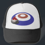 Curling Stone hat<br><div class="desc">The great winter sport of curling. Grab a stone and a broom and hit the ice. Sweep your way down to the target.</div>