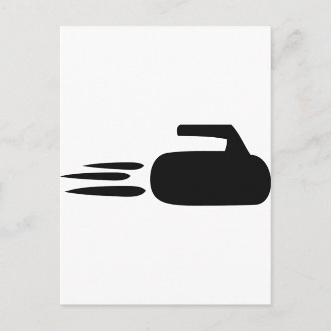 curling stone icon postcard (Front)