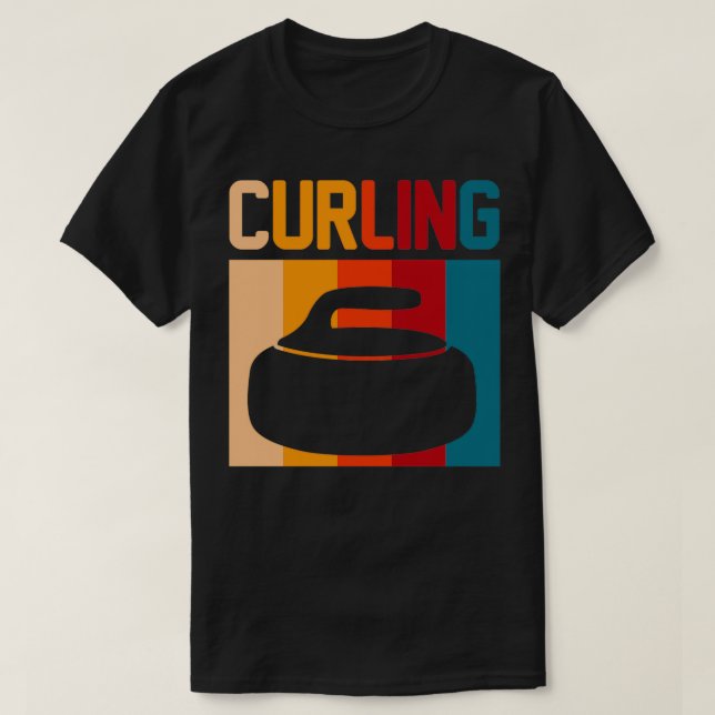 Curling stone in retro look T-Shirt (Design Front)