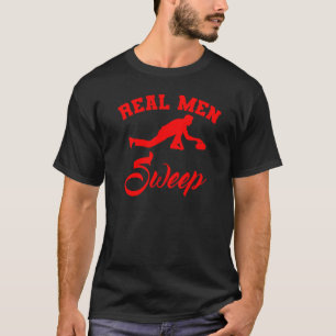 Curling Stone Men Curler Player Ice Winter Sports T-Shirt