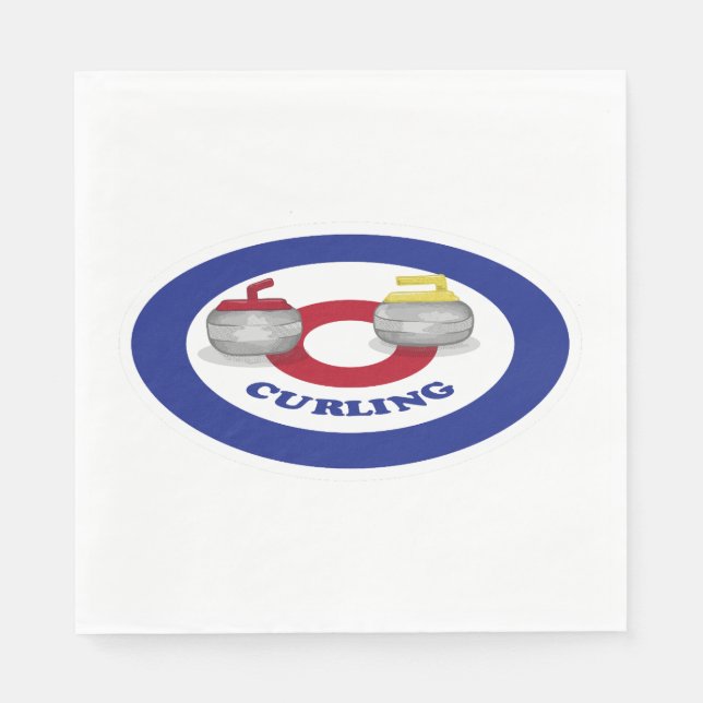 Curling stone napkin (Front)