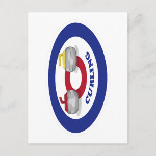 Curling stone postcard