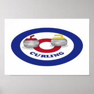 Curling stone poster