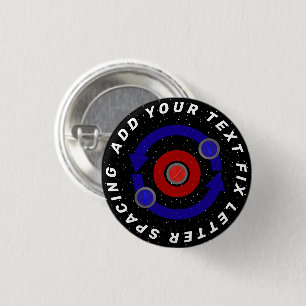 Curling Stone rolling like the Earth's orbit 3 Cm Round Badge