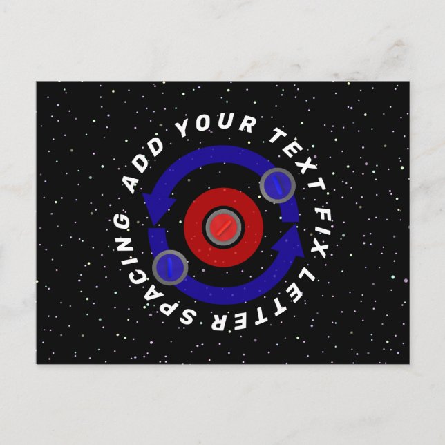 Curling Stone rolling like the Earth's orbit Postcard (Front)